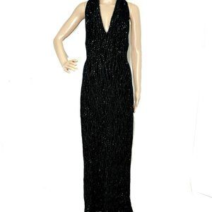 Jessica McClintock Gunne Sax Long Black Rhinestone